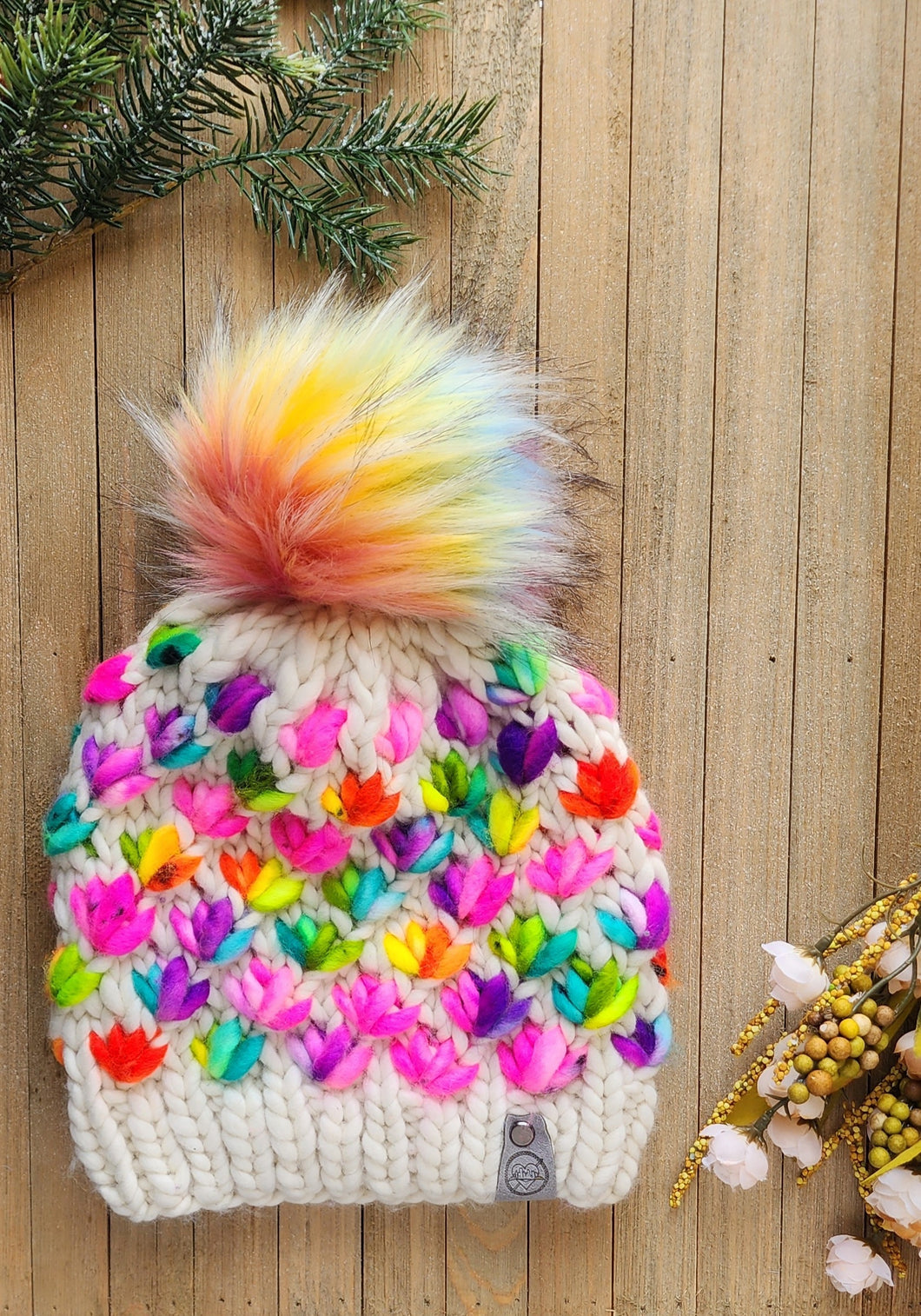 Ready to Ship - Luxe Beanie - Lotus Flower