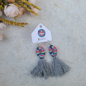 Ready to Ship - Multi-Colored Fringe Earrings